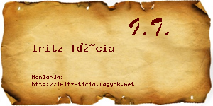 Iritz Tícia névjegykártya